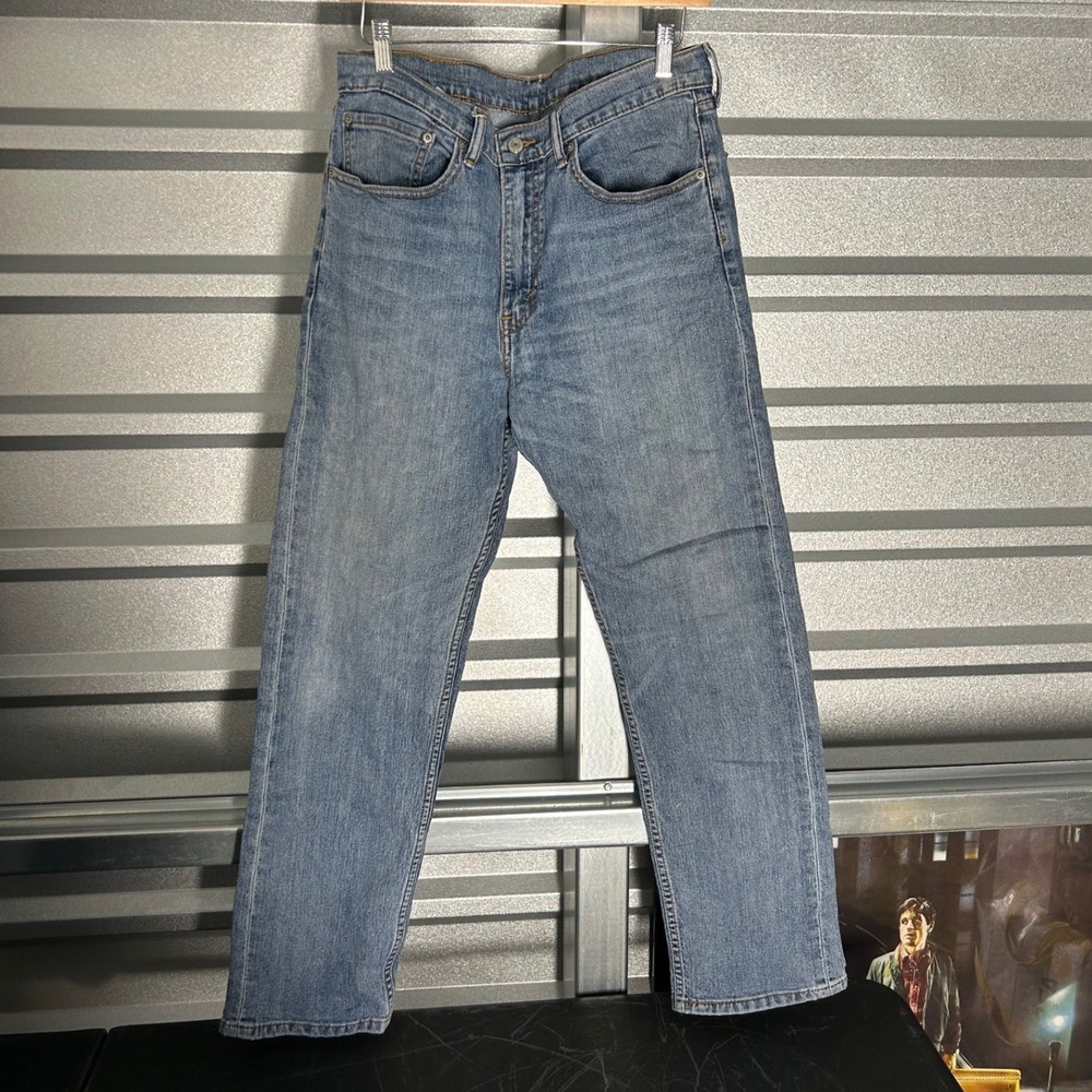 Levi 505 Straight Leg Jeans Mens 35x28.5 Blue Denim Classic Workwear Casual